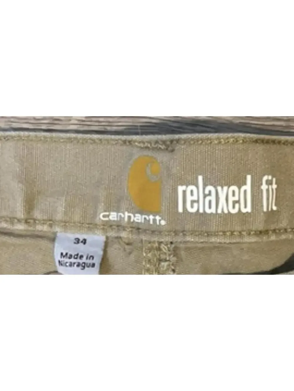 Carhartt Relaxed Fit Beige Cargo Shorts Size 34